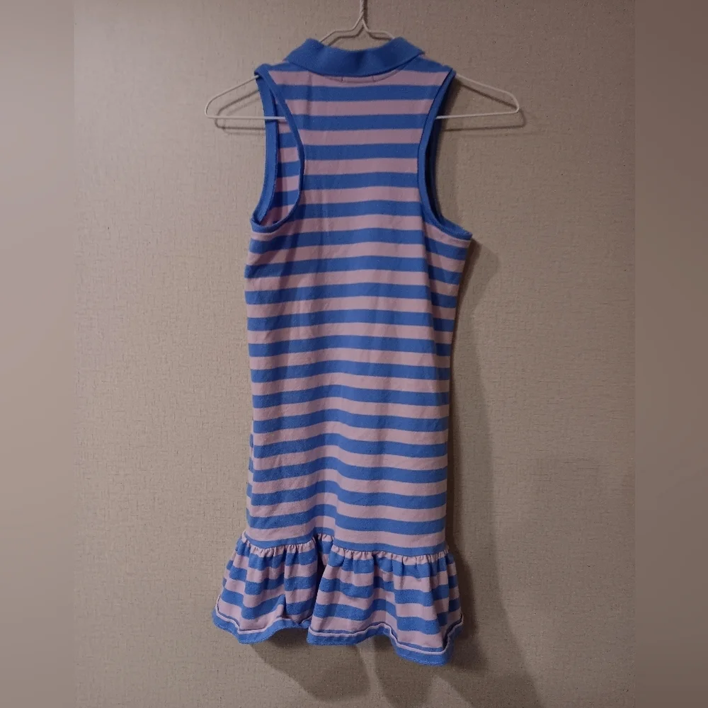 Ralph Lauren Pastel Striped Polo Dress Sz XL Girls